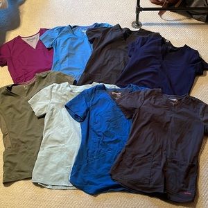 Bundle of 8 scrub tops